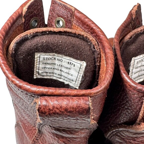 Ad-Tec 1173 Packer Boot Mens Sz 10M Brown Leather Lace Up Workwear Kiltie Logger - Picture 10 of 14